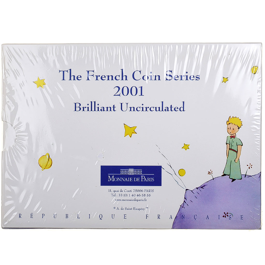 Francja, Coffret 5 c. à 20 frs., Petit Prince, 2001, MDP, BU, ND, MS(65-70)
