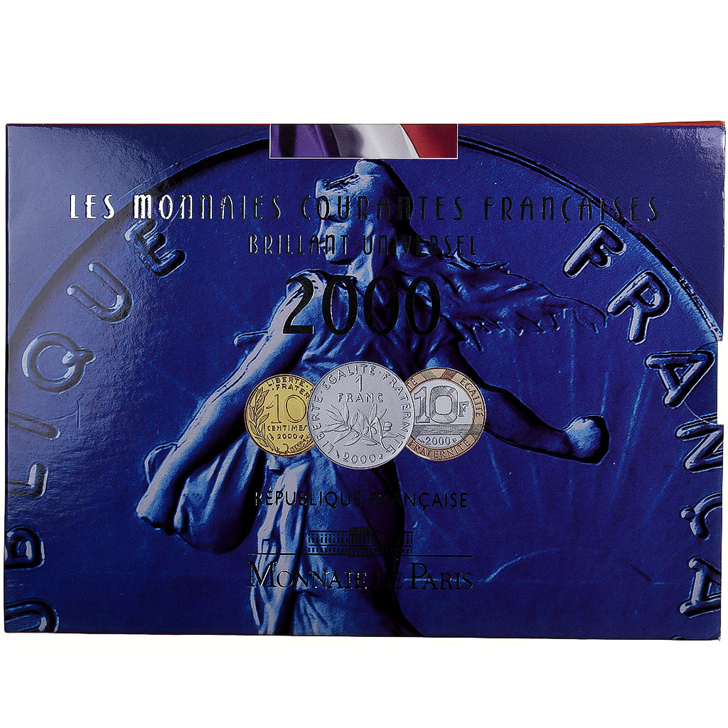 Francia, Coffret 1 c. à 20 frs., 2000, MDP, BU, N.C., FDC