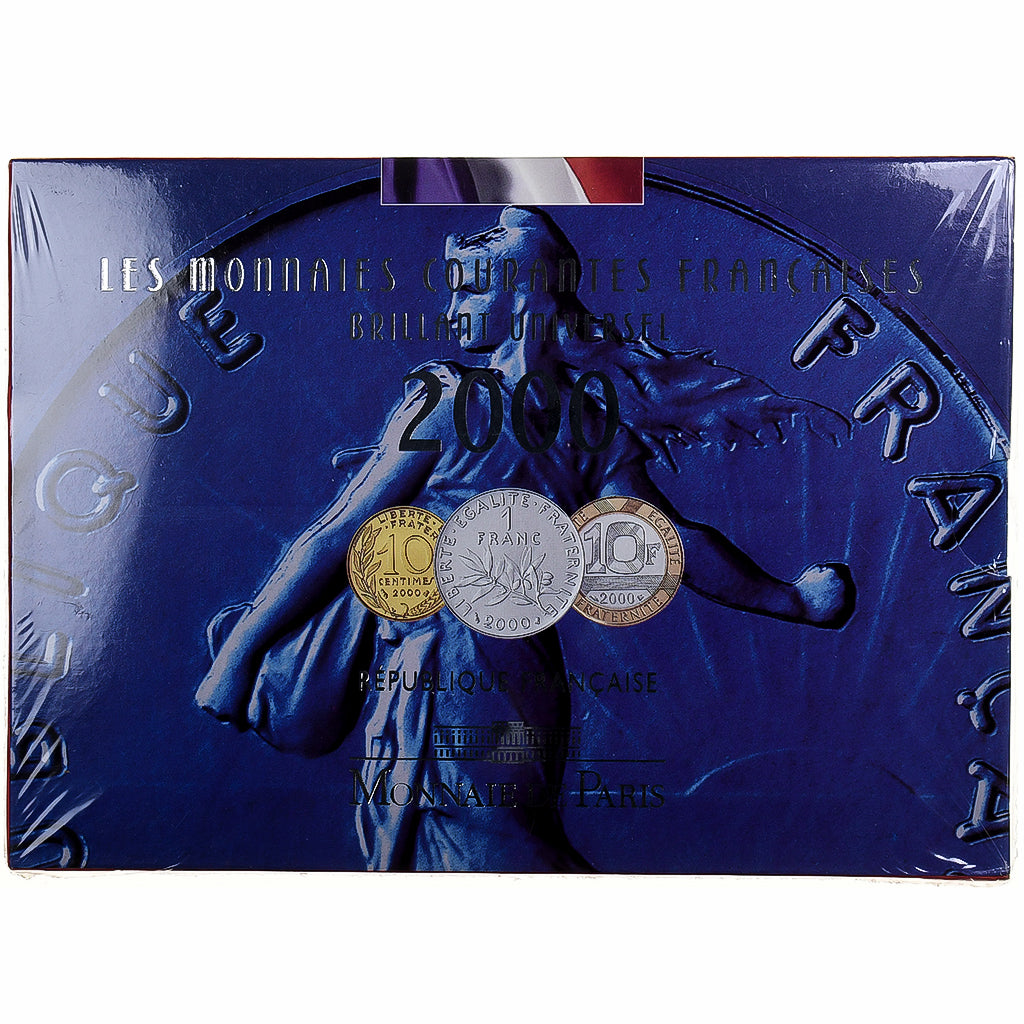 Francia, Coffret 1 c. à 20 frs., 2000, MDP, BU, N.C., FDC