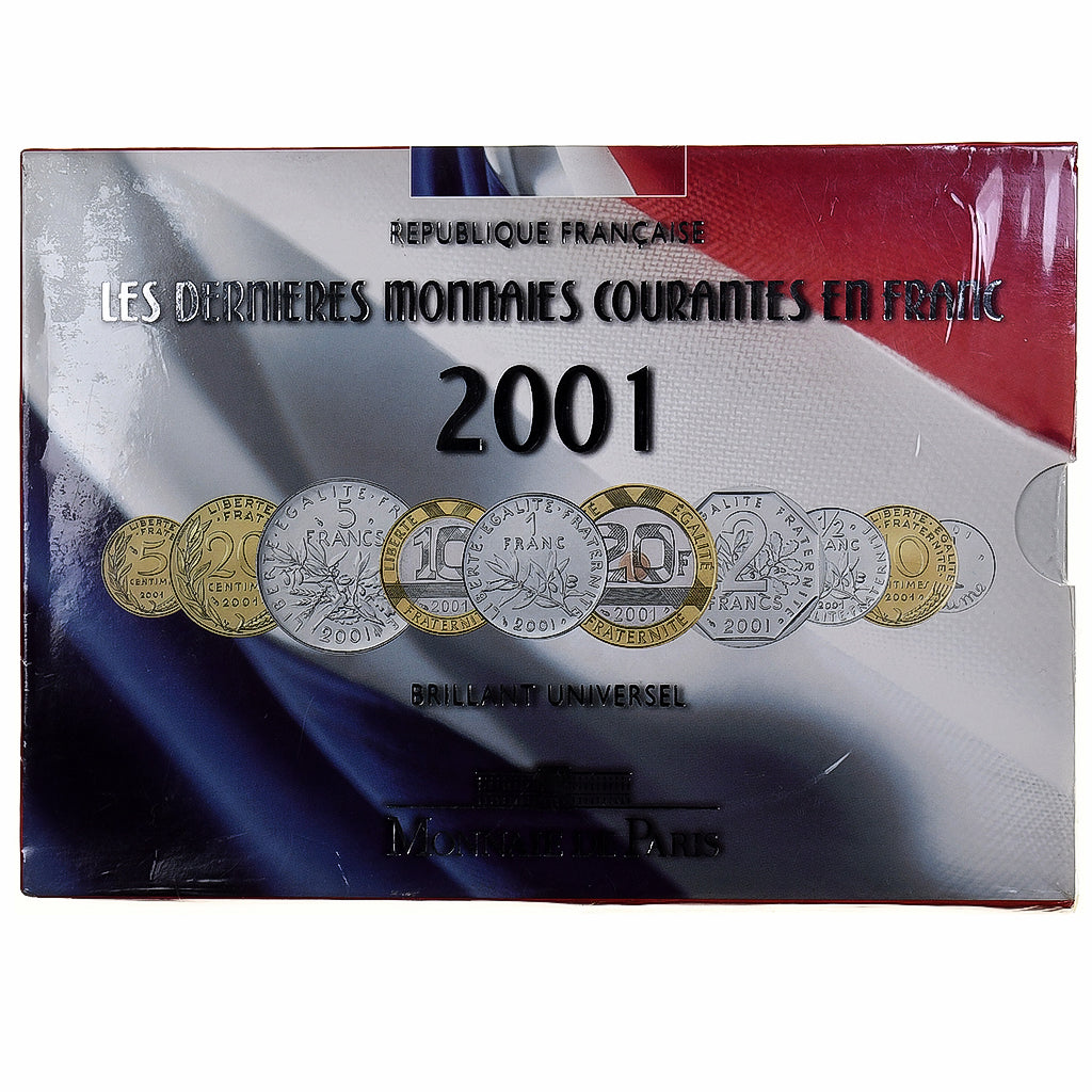 Francja, Coffret 1 c. à 20 frs., 2001, MDP, BU, ND, MS(65-70)