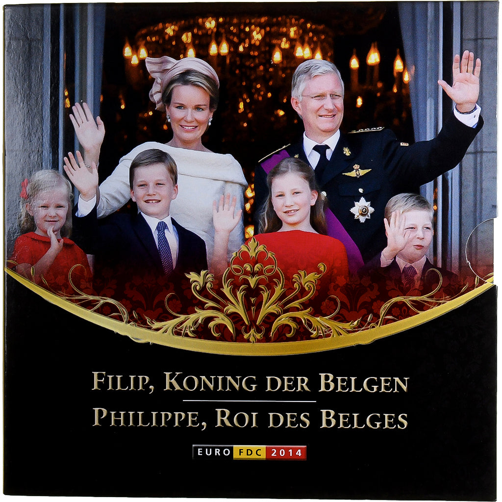 Belgium, Philippe, Set 1 ct. - 2 Euro + Medal, série FDC, 2014, Brussels