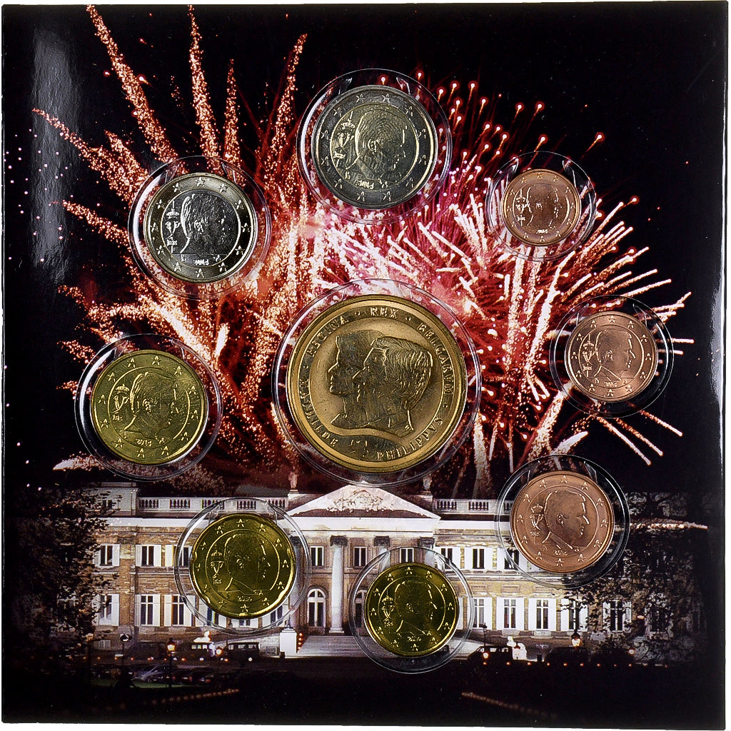Belgium, Philippe, Set 1 ct. - 2 Euro + Medal, série FDC, 2014, Brussels