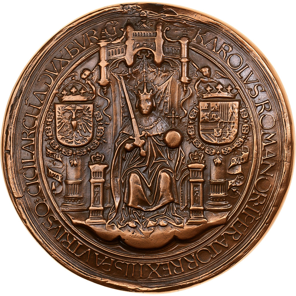 Francia, medaglia, Sceau de Charles Quint, 1987, MDP, Rame, SPL-