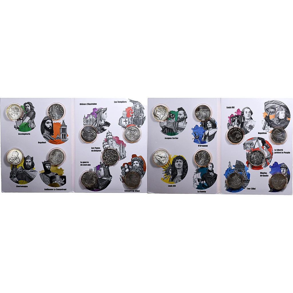 France, Coffret 18x10 Euro, Pièces d'Histoire, 2019, MDP, Silver, MS(63)