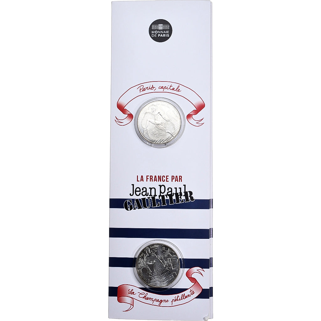 Francia, Coffret 24x10 Euro, Jean-Paul Gaultier - La France, 2017, MDP, Argento