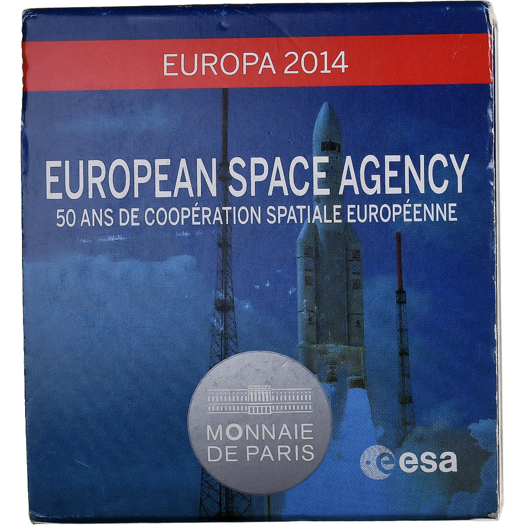France, 10 Euro, Agence Spatiale Européenne, BE, 2014, MDP, Argent, FDC