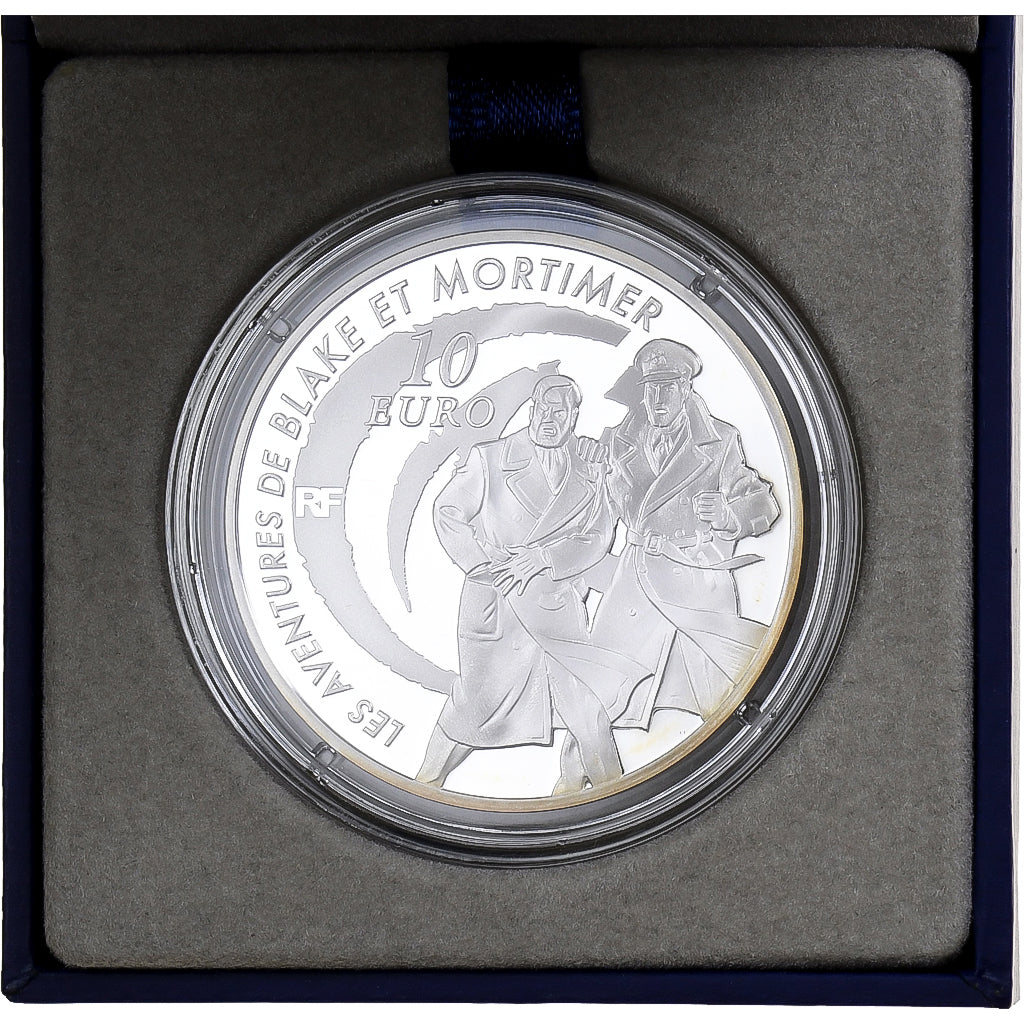 France, 10 Euro, Blake & Mortimer, Proof, 2010, MDP, Silver, MS(65-70)