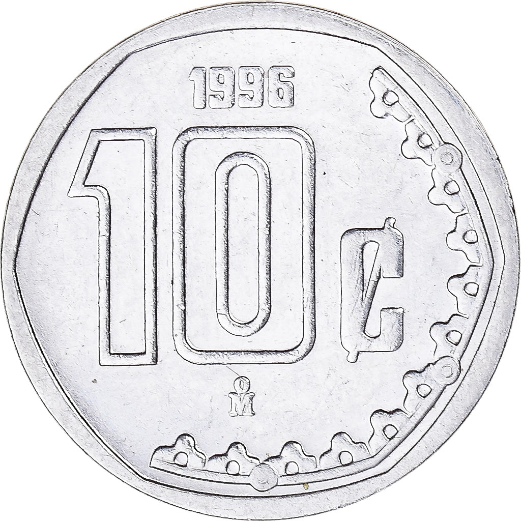 Mexico, 10 Centavos, 1996, Aluminum, EF(40-45)