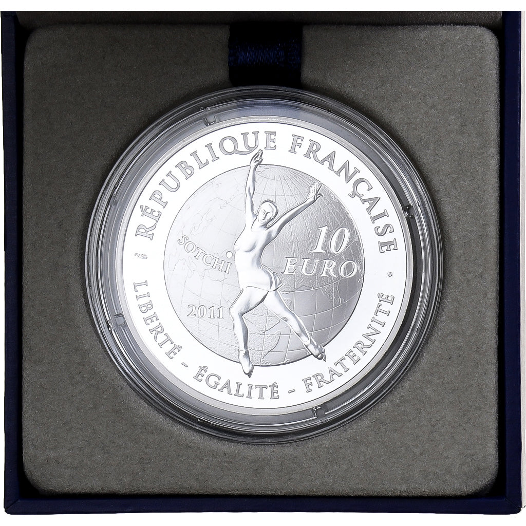 Francja, 10 Euro, Figure Skating, Proof, 2011, MDP, Srebro, MS(65-70)