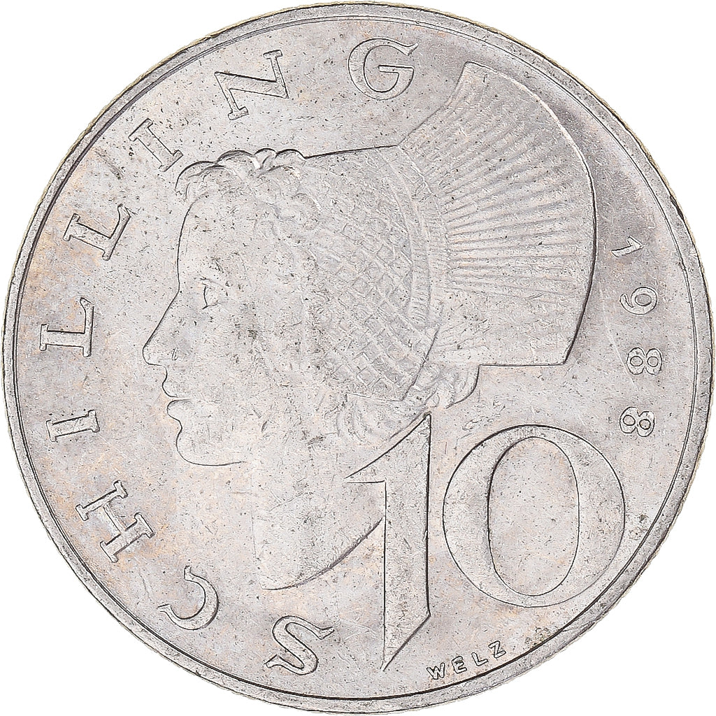 Munten, Oostenrijk, 10 Schilling, 1988