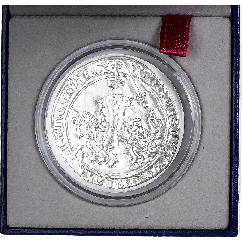 France, 10 Francs, Le franc à cheval de Jean II Le Bon, 2000, MDP, BE, Argent