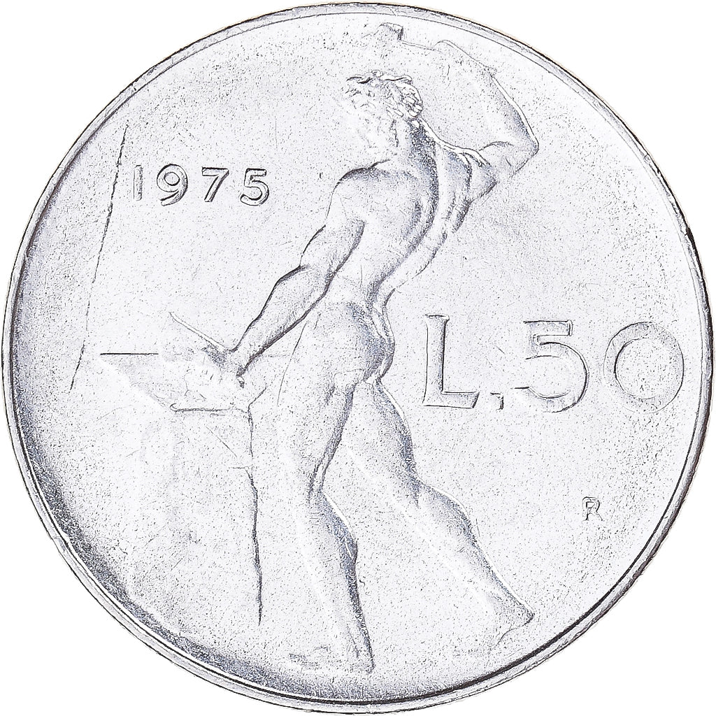 Moeda, Itália, 50 Lire, 1975