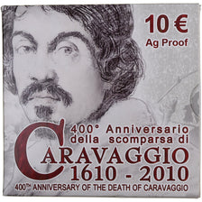Italy, 10 Euro, Caravaggio, Proof, 2010, Rome, Silver, MS(65-70)