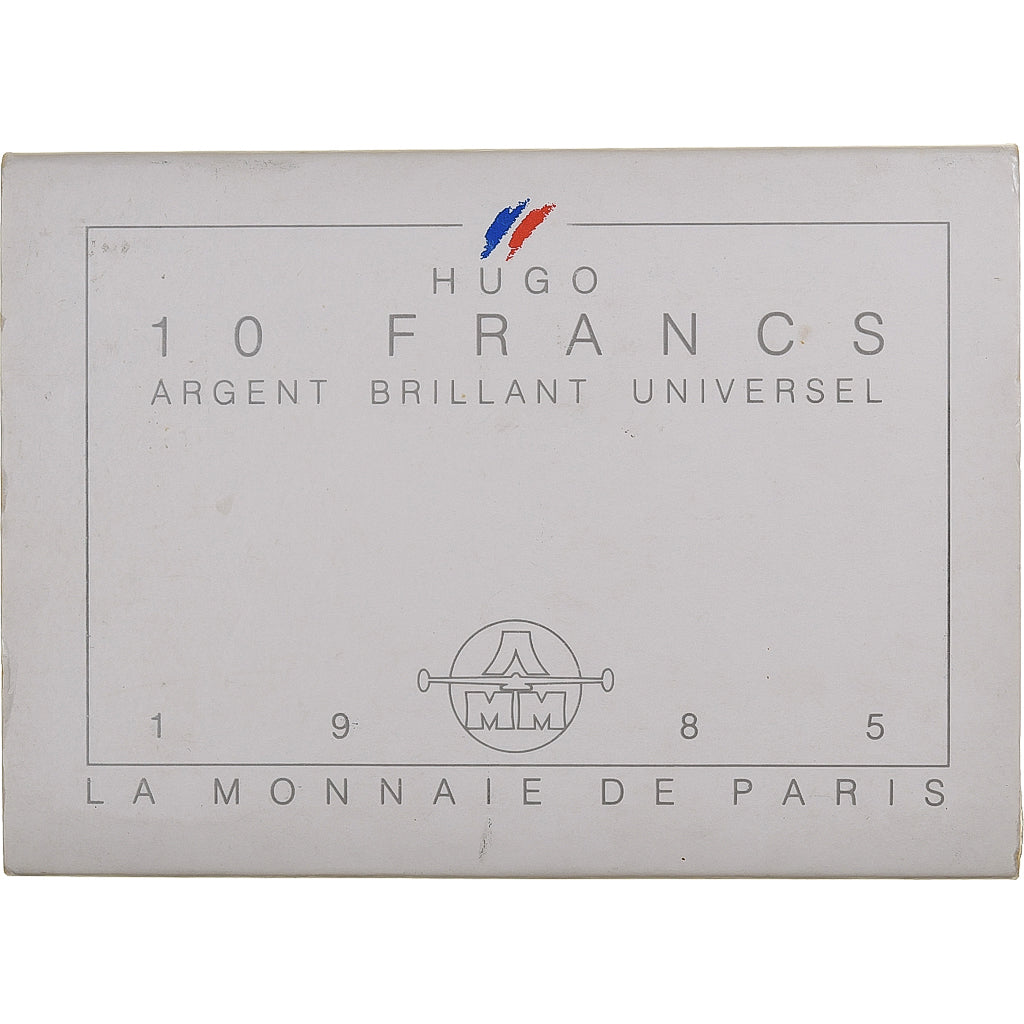 France, 10 Francs, Victor Hugo, 1985, MDP, BU, Silver, MS(65-70)