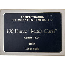France, 100 Francs, Marie Curie, 1984, MDP, BU, Silver, MS(65-70)