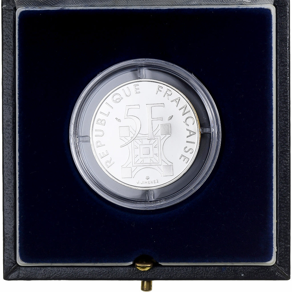 Frankrijk, 5 Francs, Tour Eiffel, 1989, MDP, Proof, Zilver, FDC