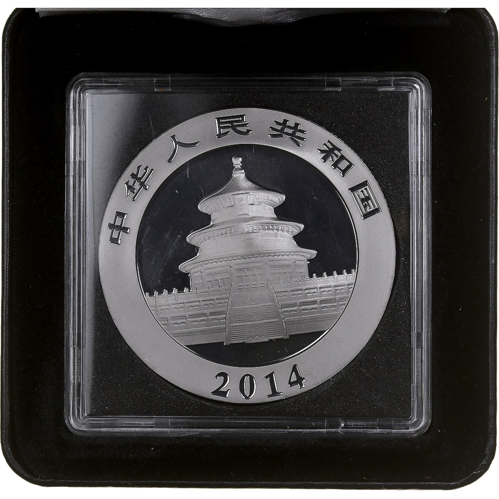 China, 10 Yuan, 1 oz, Panda, 2014, BU, Silver, MS(65-70)