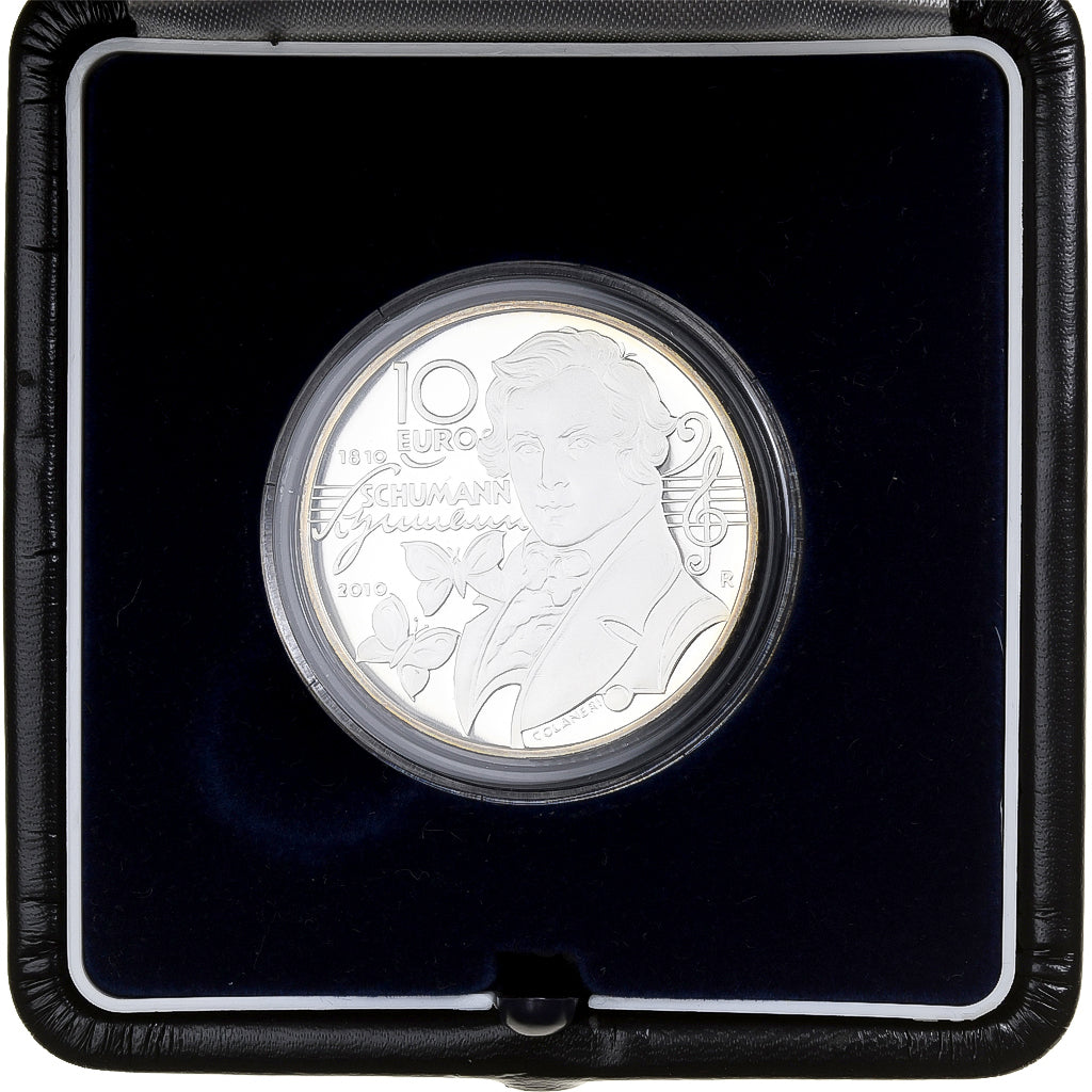 San Marino, 10 Euro, Nascita di Robert Schumann (200° Anniv.), FS, 2010, Rome
