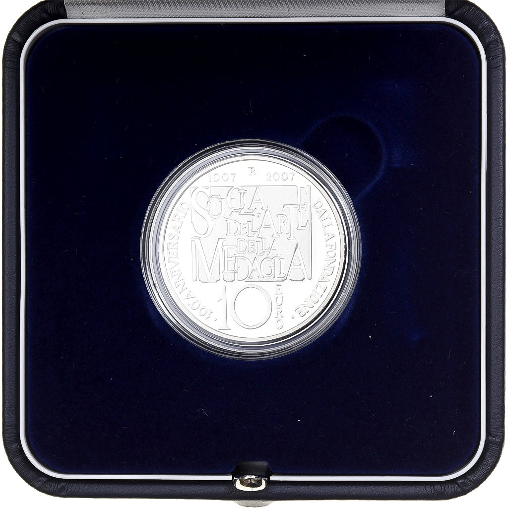 Italie, 10 Euro, École de l'art de la médaille, BE, 2007, Rome, Argent, FDC