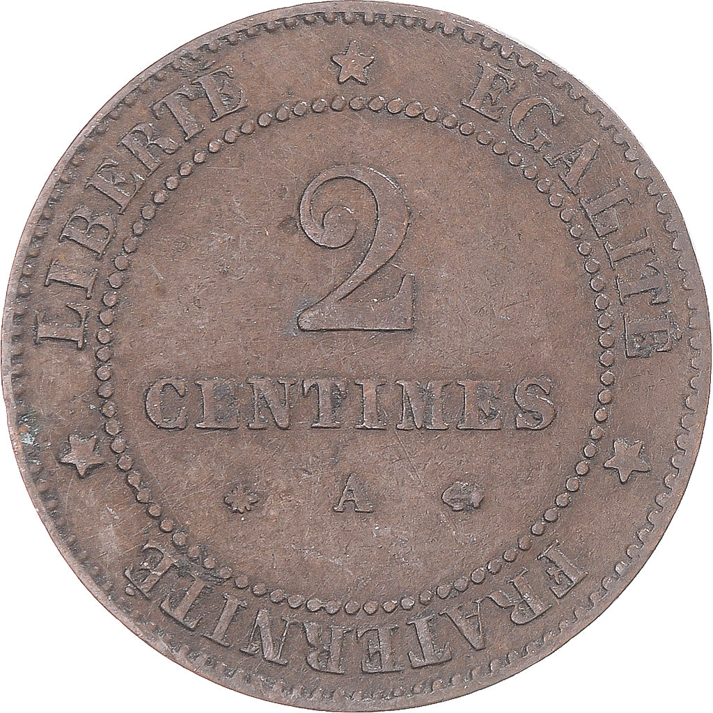 Coin, France, 2 Centimes, 1879