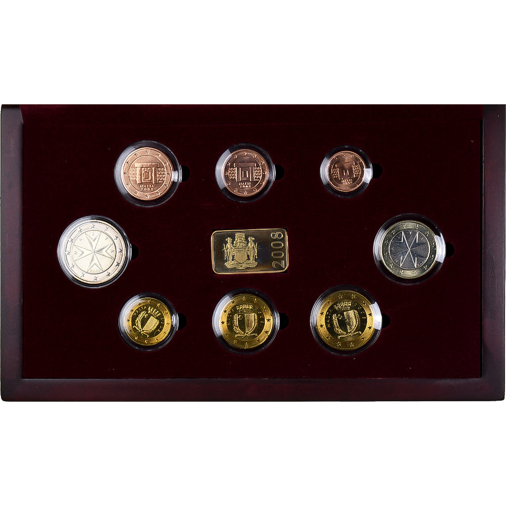 Malta, Set 1 ct. - 2 Euro + Token, BU, 2008, MDP, MS(65-70)