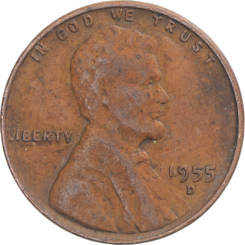 Coin, United States, Cent, 1955