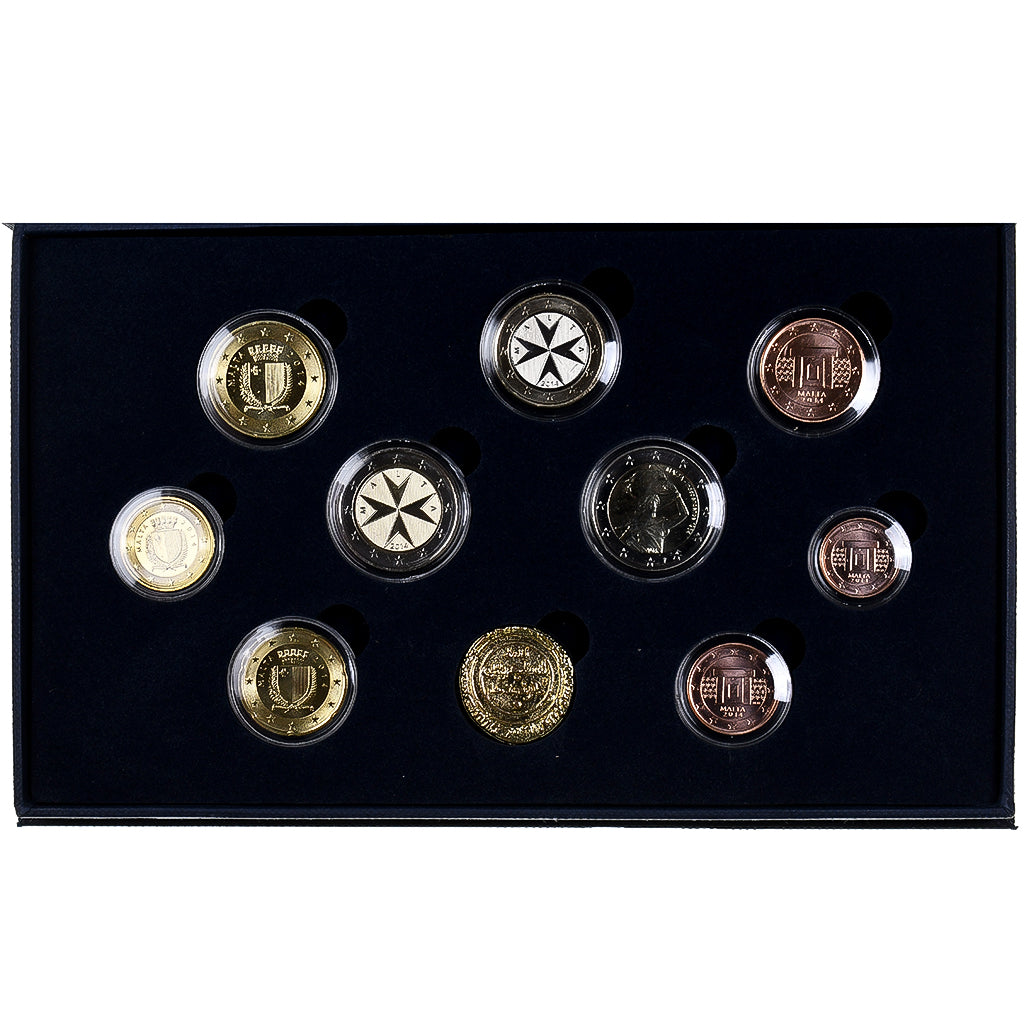 Malta, Set 1 ct. - 2 Euro + 2 Euro + Medal, BU, 2014, Utrecht, MS(65-70)
