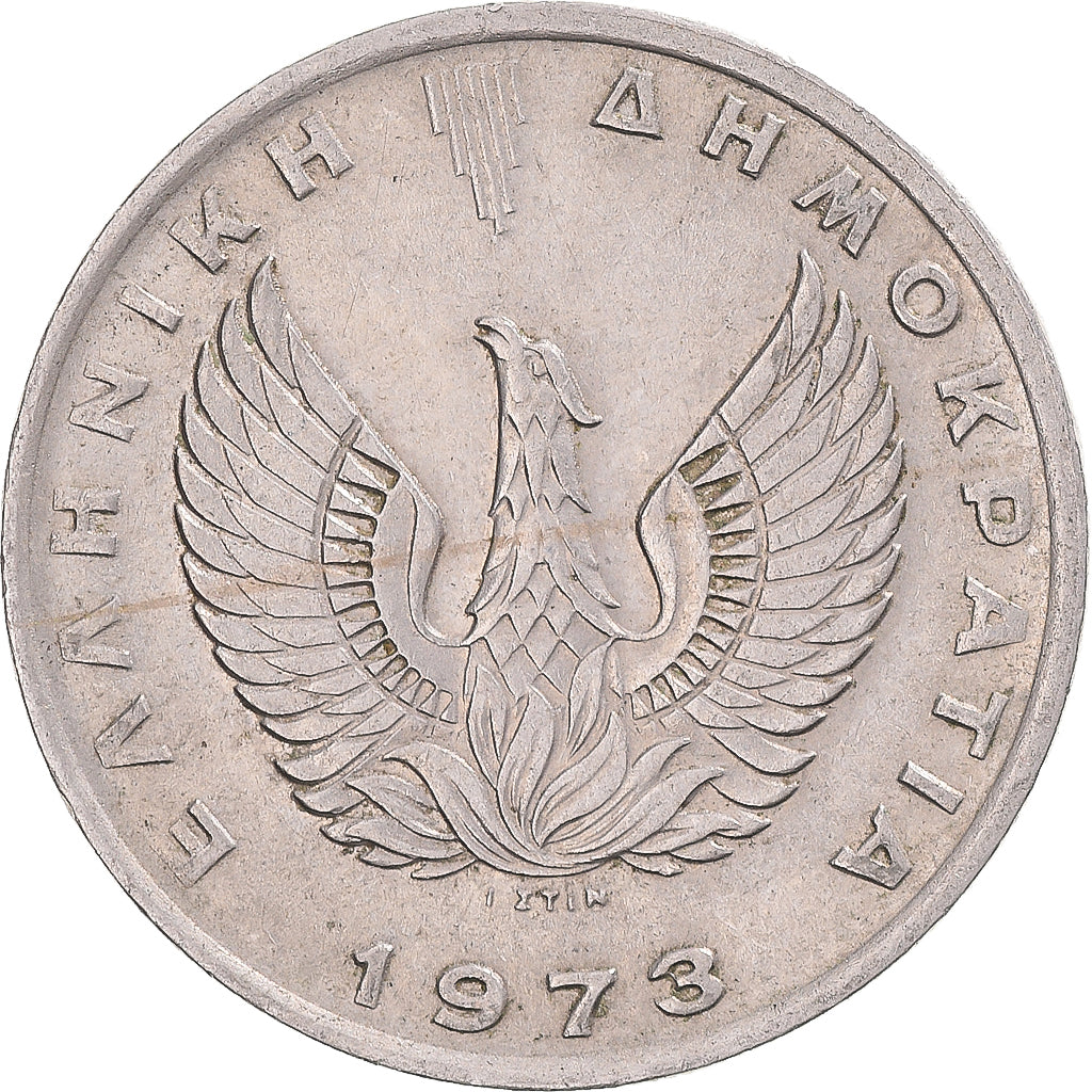 Coin, Greece, 10 Drachmai, 1973