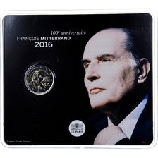 France, 2 Euro, François Mitterrand, BU, 2016, MDP, Bimétallique, FDC