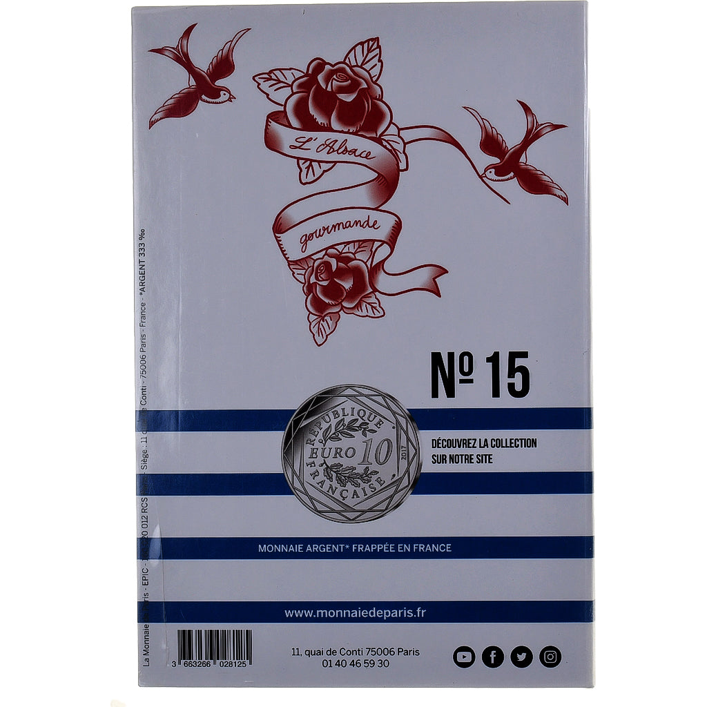 France, 10 Euro, Jean-Paul Gaultier (L'Alsace), 2017, MDP, Silver, MS(65-70)