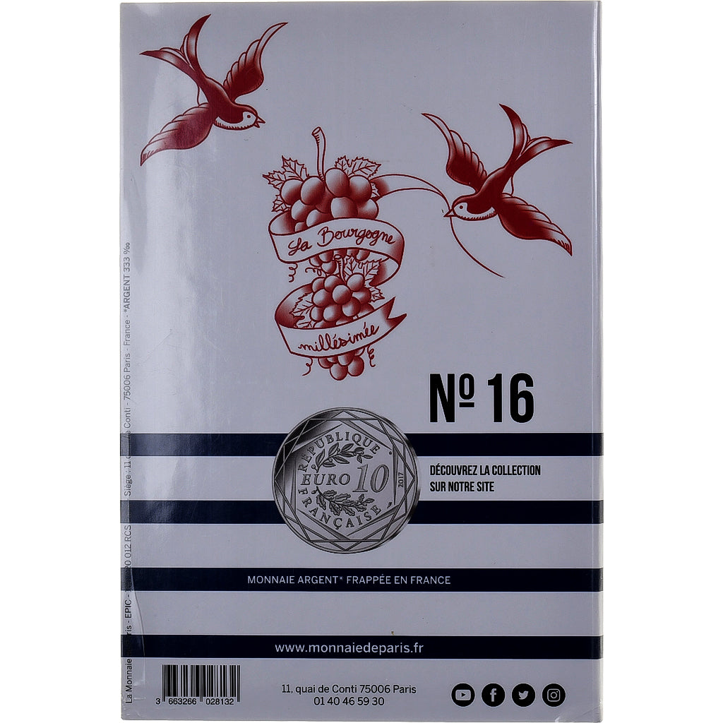 France, 10 Euro, Jean-Paul Gaultier (La Bourgogne), 2017, MDP, Silver, MS(65-70)