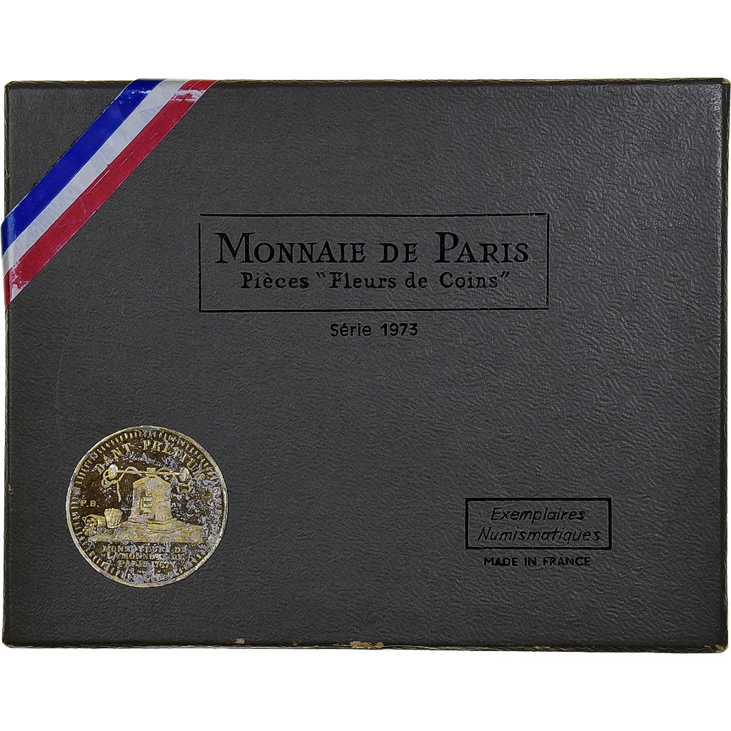 France, Coffret 1 c. à 10 frs., 1973, MDP, série FDC, MS(65-70)