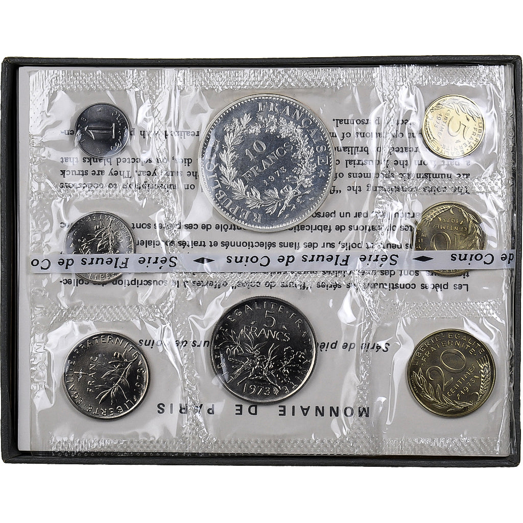 Francia, Coffret 1 c. à 10 frs., 1973, MDP, série FDC, N.C., FDC