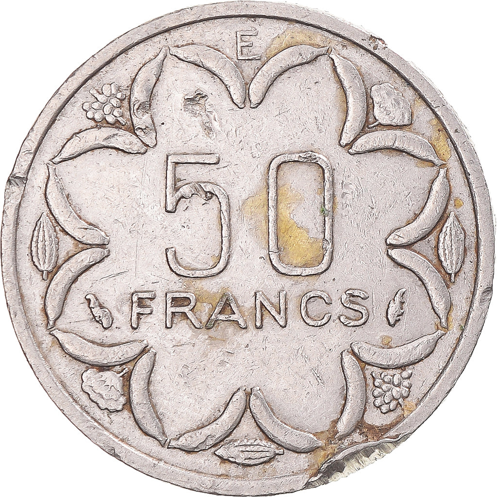 Moneta, Państwa Afryki Środkowej, 50 Francs, 1976