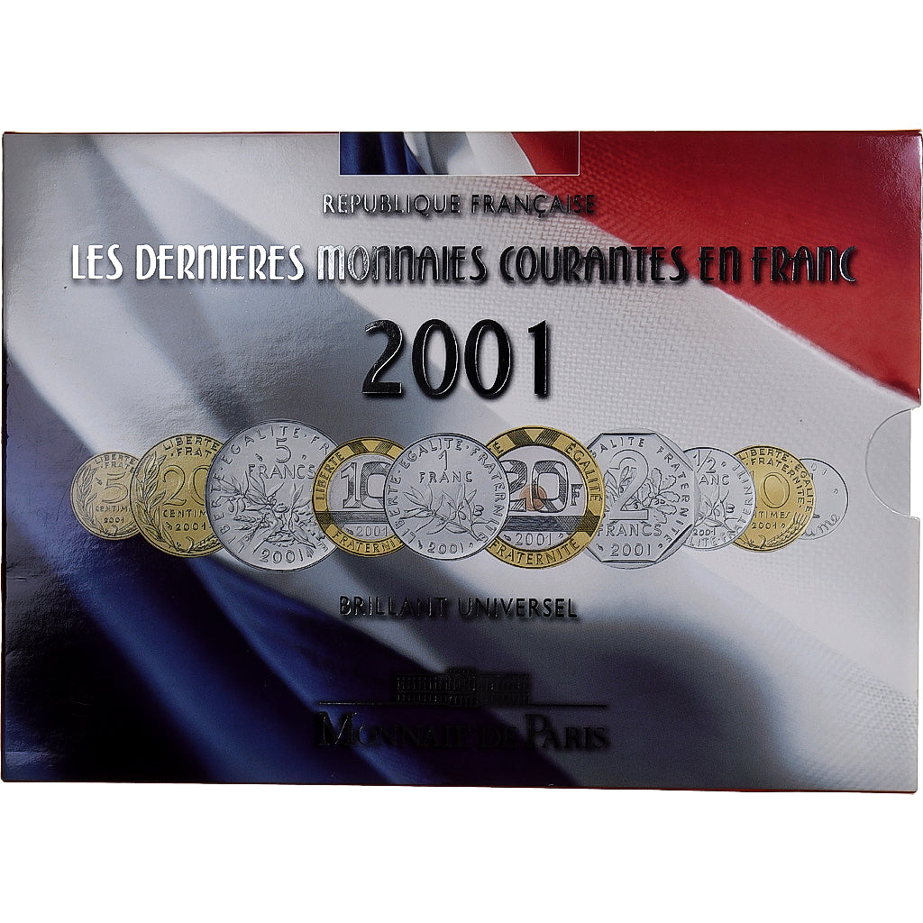 Frankreich, Coffret 1 c. à 20 frs., 2001, MDP, BU, STGL