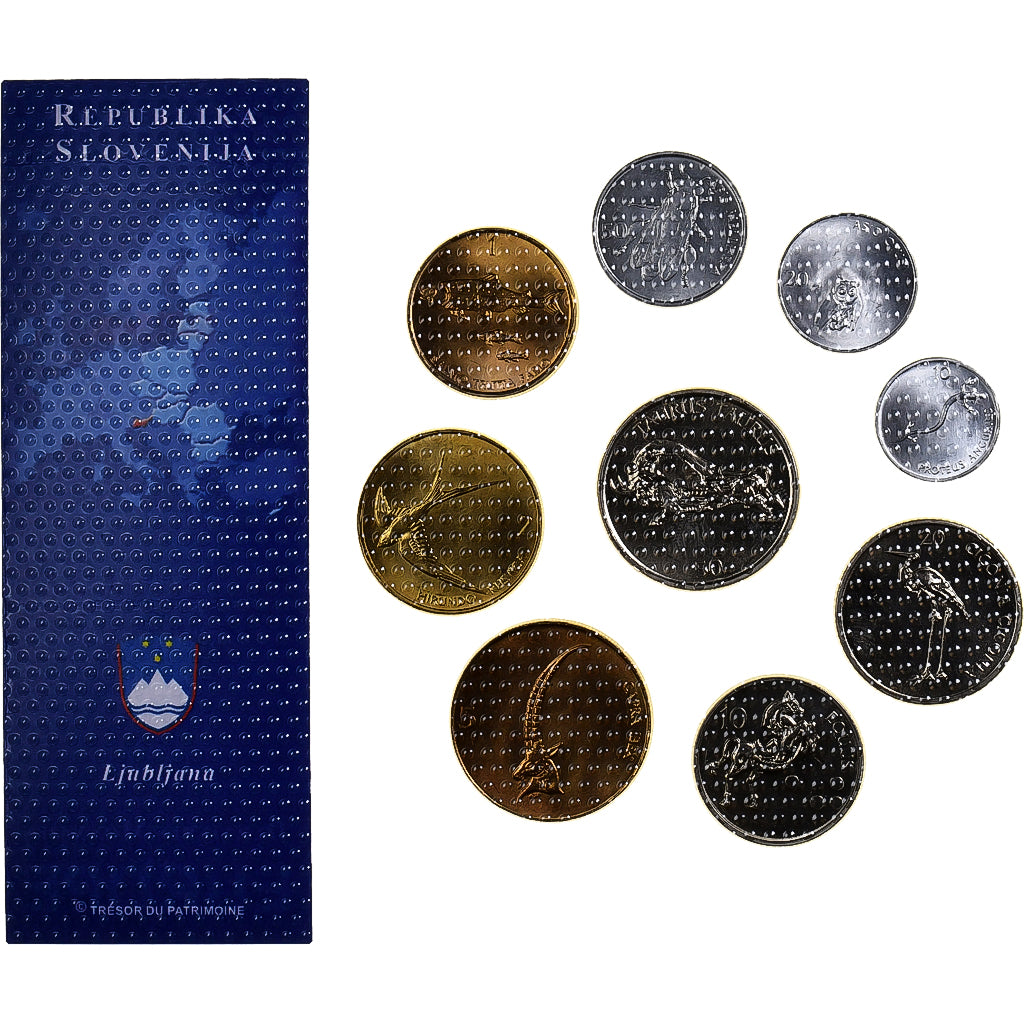 Slovenia, Set 10 Stotins -  50 Tolars, 2003, MS(65-70)