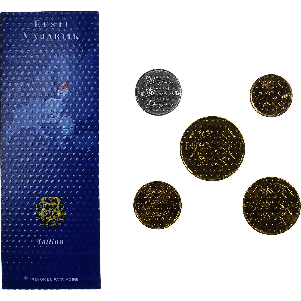 Estonia, Set 10 Senti - 5 Krooni, Mixed Dates, MS(65-70)