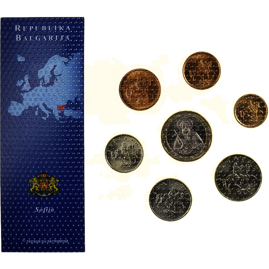 Bulgaria, Set 1 stotinka - 1 Lev, Años mezclados, Sofia, Sin información, FDC