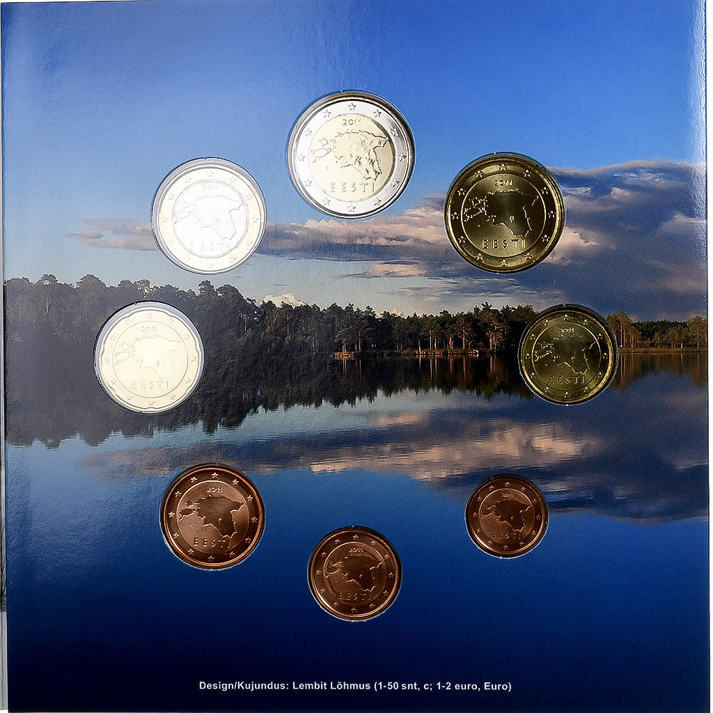 Estonia, Set 1 ct. - 2 Euro, BU, 2011, ND, MS(65-70)