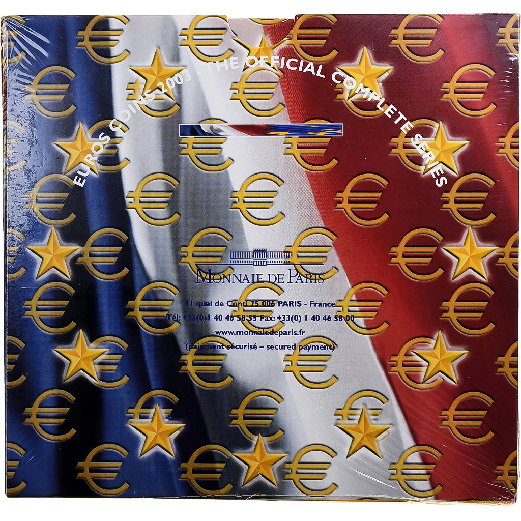 France, Coffret 1c. à 2€, série FDC, 2003, MDP, MS(65-70)