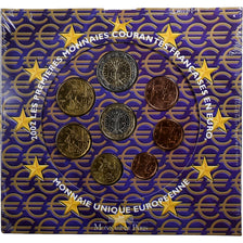France, Coffret 1c. à 2€, série FDC, 2002, MDP, MS(65-70)
