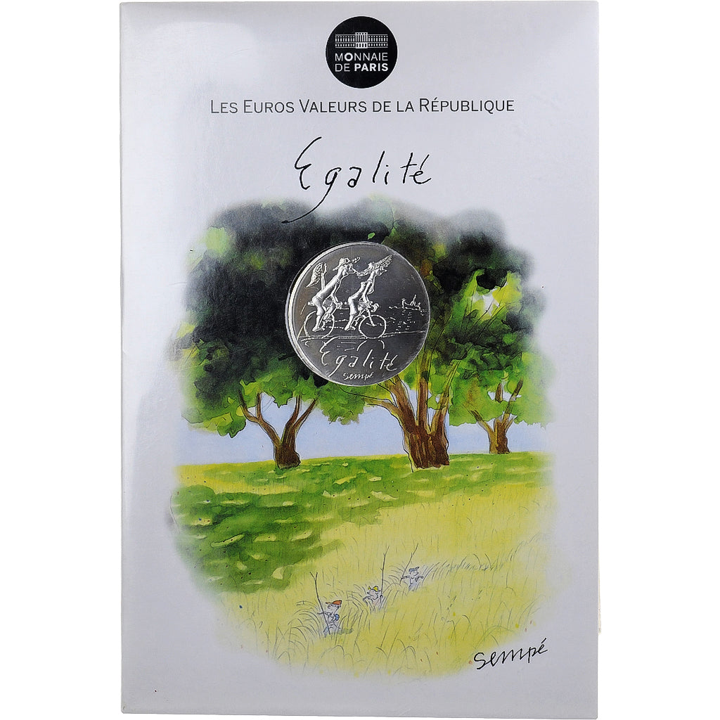 France, 10 Euro, Sempé - Été - Égalité, 2014, MDP, Silver, MS(65-70)