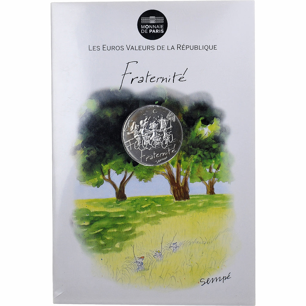 France, 10 Euro, Sempé - Été - Fraternité, 2014, MDP, Silver, MS(65-70)