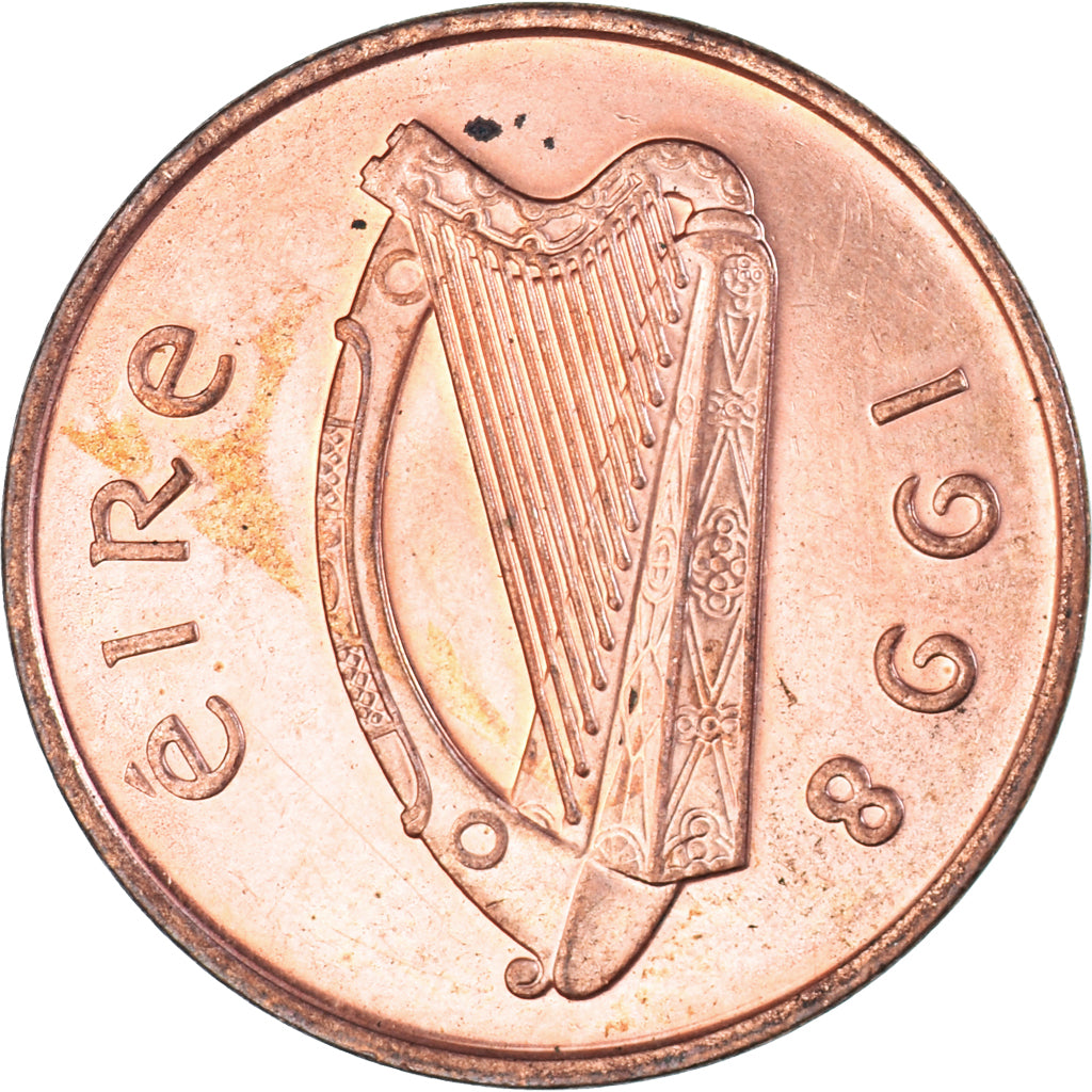 Moeda, Irlanda, 2 Pence, 1998