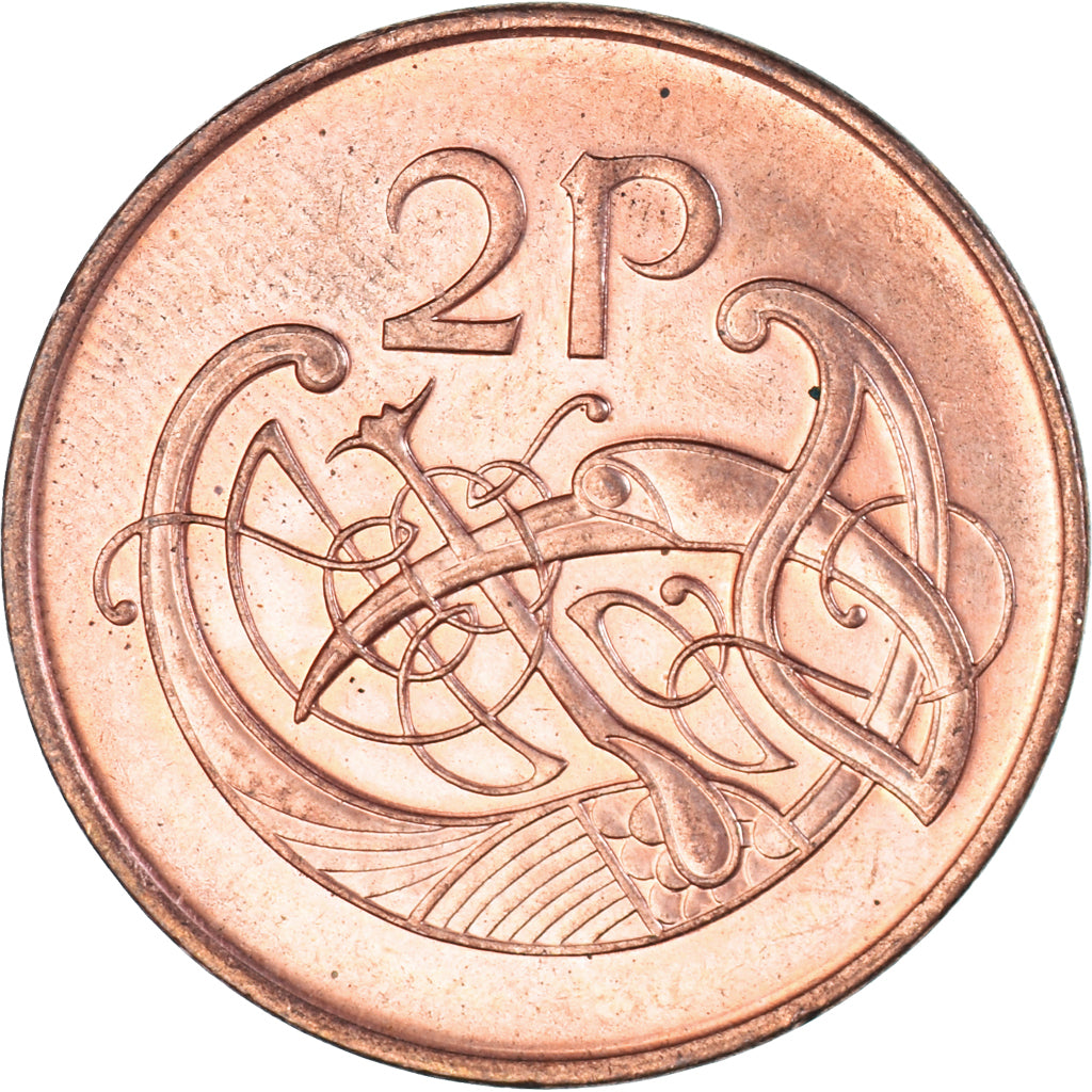 Moeda, Irlanda, 2 Pence, 1998