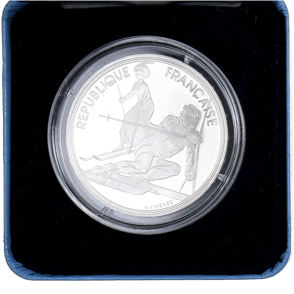 Francia, 100 Francs, 1992 Olympics, Albertville, Slalom Skiing, 1990, MDP, FS