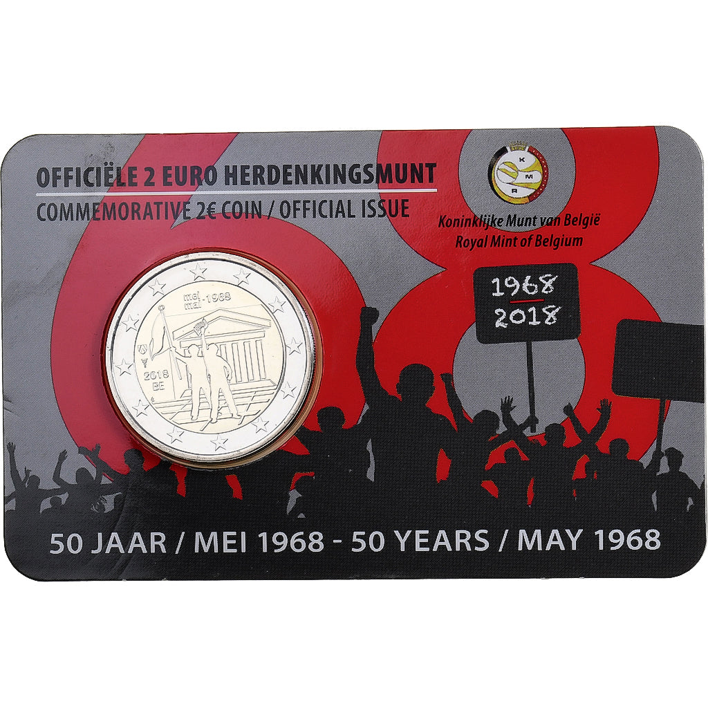 Belgique, 2 Euro, 50 Ans de Mai 68, 2018, Utrecht, Bimétallique, FDC