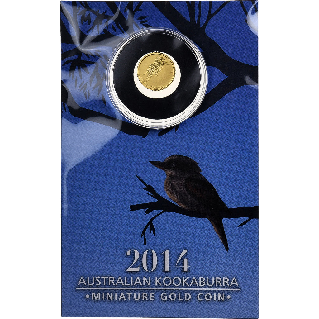 Australia, Elizabeth II, 2 Dollars, Miniature gold coin - Kookaburra, 2014
