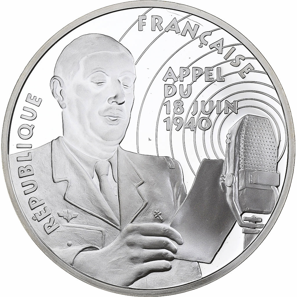 France, 100 Francs, Libération - Appel du 18 Juin 1940, 1994, MDP, BE, Argent