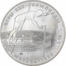 Soviet Union, 10 Roubles, 1980 Olympics - Pole Vaulting, 1978, Moscow, Argento